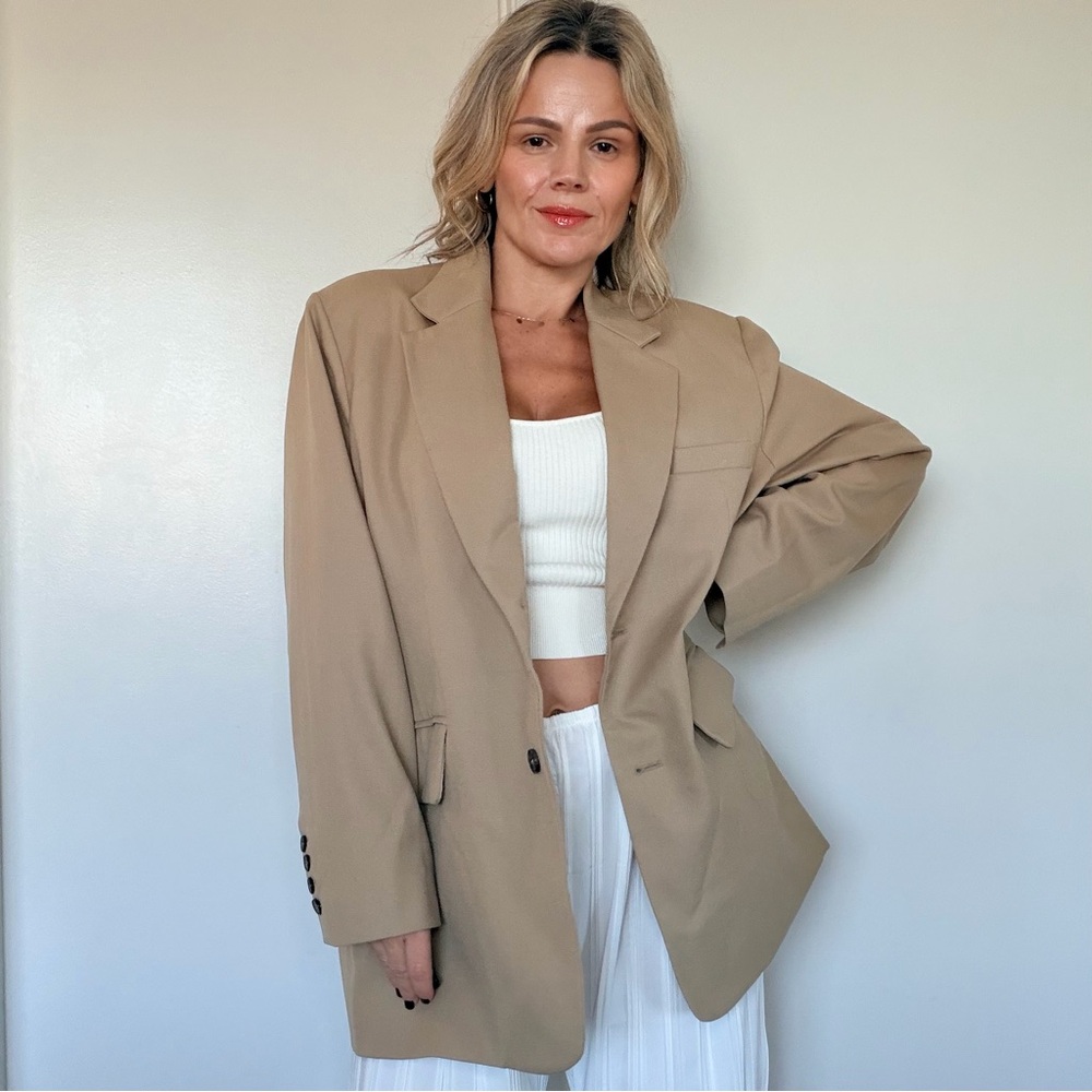 Almina Concept Oversized Double Button Blazer